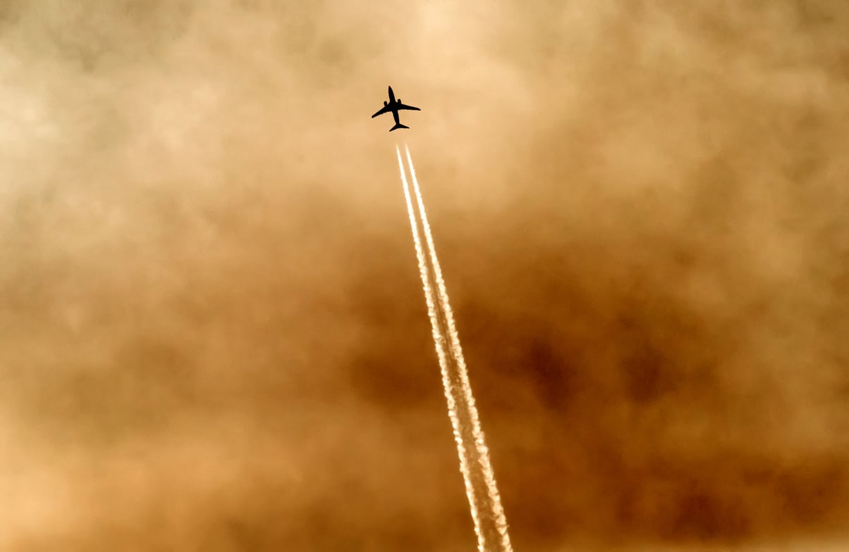 Silhouette Of Airplane